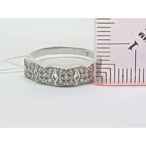 Серебряное кольцо Агни Вьюнец с фианитами. Артикул 1041/1Р-CZ 18 - фото 5