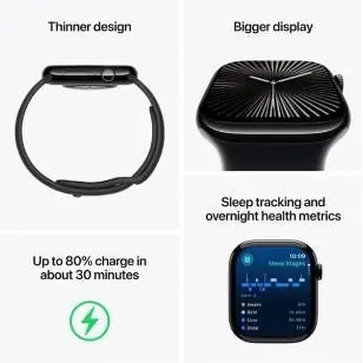 Смарт-годинник Apple Watch Series 10 GPS 46mm Rose Gold Aluminum Case w. Plum Sport Loop (MWWV3) - фото 3