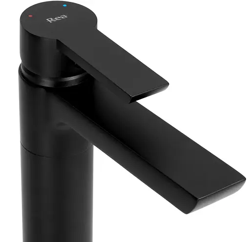 Змішувач для умивальника Rea Argus низький black REA-B6210 Чорний матовий - фото 4