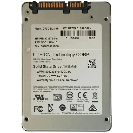 Накопичувач SSD 2.5 Lite-On 128Gb (CV3-CE128-HP) Б/В - фото 1