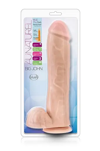 Фалоімітатор Au Naturel Big John 11.5" 29.2 см тілесний - фото 2