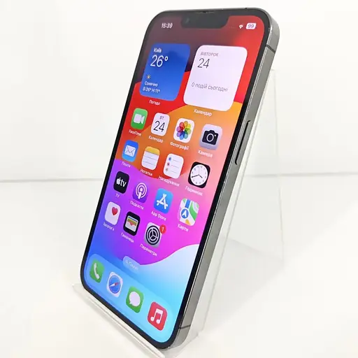 Смартфон Apple iPhone 13 Pro 256Gb Graphite A2638 (MLVV3ZD/A) (H42GQG916H) Б/В - фото 3