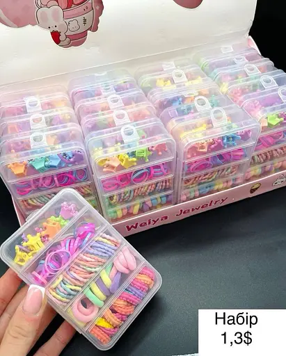 Різнобарвні еластичні гумки та затискачі - фото 2