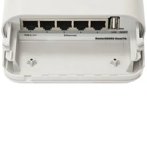 Точка доступу Mikrotik RB OmniTIK 5HnD, 7.5dBi Integrated AP, 5Ghz Dual chain, 5xEthern - фото 3