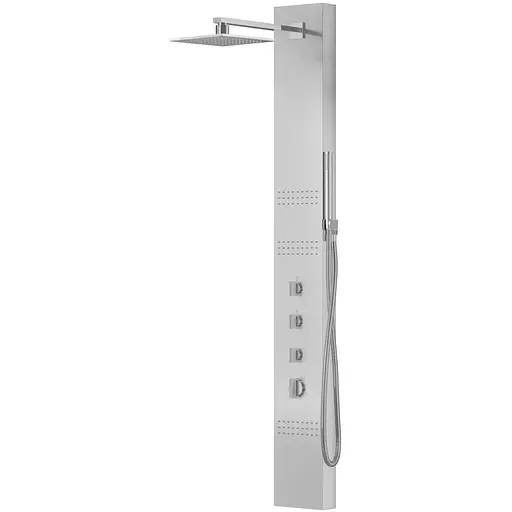 Душова панель Corsan Neo inox LED S060MSLLED, Нержавіюча сталь - фото 1