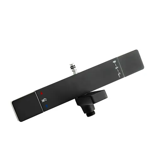 Душевая система с термостатом Gappo G2491-56, излив - переключатель на лейку 3 режима, Черный матовый - фото 3