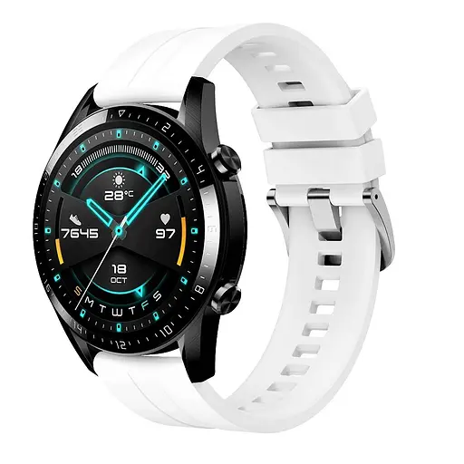 Ремінець силіконовий Tamister для годинника 22 мм Type D білий - фото 4