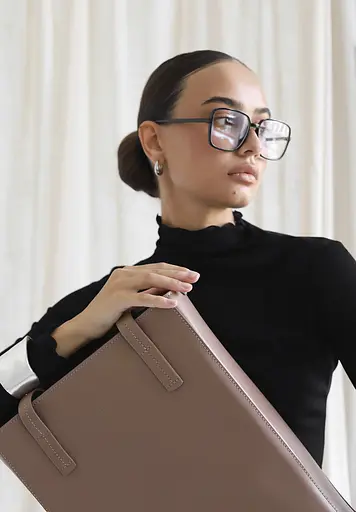 Шкіряний шопер Nancy карамельний - фото 5