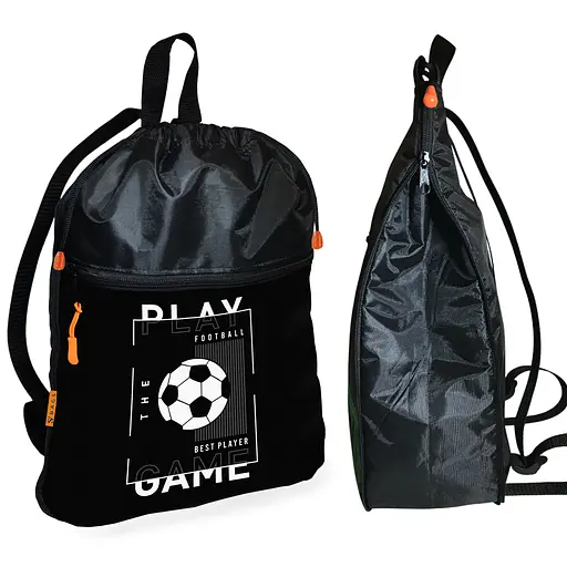 Рюкзак-мішок для школи з футбольним м'ячем дитяча сумка для взуття та спортивного одягу (01465)