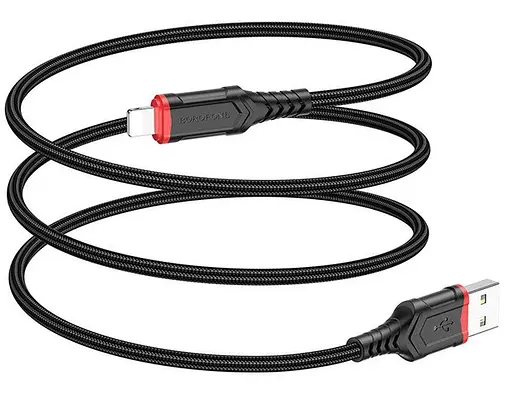 Зарядный кабель BOROFONE BX67 USB Micro-USB Lightning для Apple Lightning для iOS iPhone 6/7/8/X/Xs/11/12/13/14/15/Pro Max Черный - фото 2