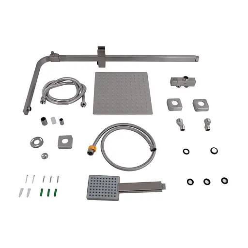 Душова стійка універсальна Lidz Kubis 1120 на два споживача LDKUB1120NKS46111 Nickel, Нержавіюча сталь - фото 8