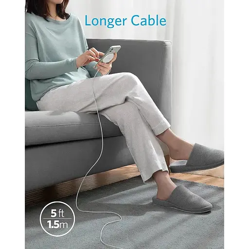 Магнитная беспроводная зарядная панель Anker A2567 PowerWave Magnetic Pad Lite с кабелем USB-C длиной 150 см, совместимая только с iPhon - фото 4