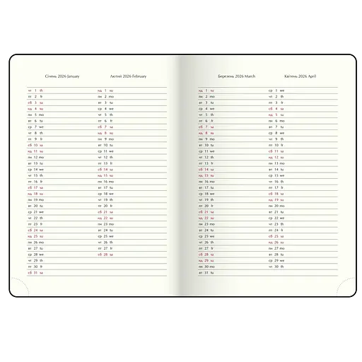 Ежедневник датированный Buromax Memory 2026 A5 искусственная кожа красный (BM.21151-05) - фото 9