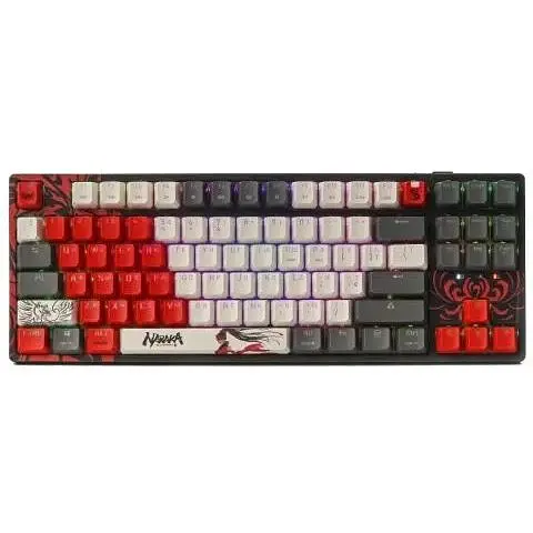 Клавиатура беспроводная Bloody WS87, Naraka, Bluetooth / USB 2.4GHz / USB, механическая (переключатели BLMS Red Plus), RGB-подсветка, аккумулятор