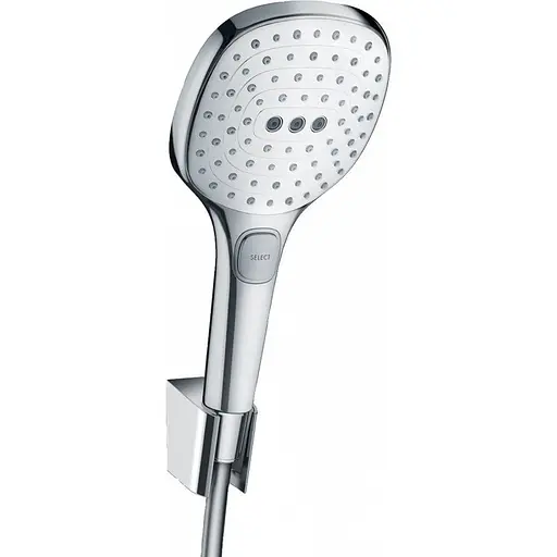 Душовий набір Hansgrohe Raindance Select E 120 3jet Porter 1.60 см chrome/white 26720400, Хром - фото 1
