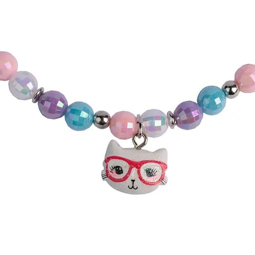 Набор украшений Жемчужины и котик (ожерелье, браслет) 2 шт - фото 3