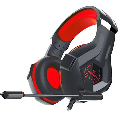 Гарнитура Real-EL GDX-7575 USB Black-Red (EL124100042) - фото 1