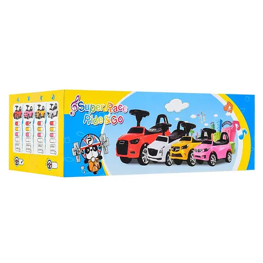 Дитяча каталка-толокар Bambi Racer з музикою та світлом жовта (M 3147B-6) - фото 4