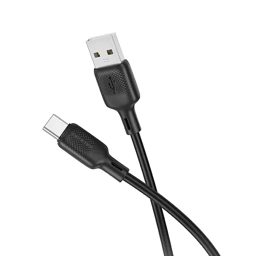 Кабель BOROFONE BX113 Lenny silicone charging data cable Type-C(L=2M) Black - фото 3