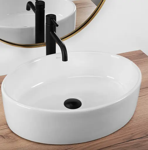 Умивальник Rea Fonda white накладний REA-U0604, Білий - фото 2