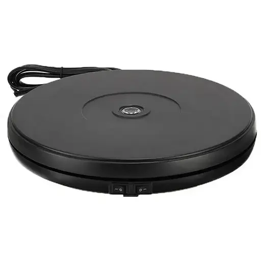 Поворотный стол Heonyirry C250 для предметной съемки 3D с подсветкой автоматический диаметр 25 см черный