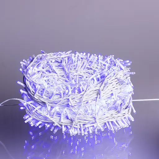 Новорічна гірлянда Різдвяна фея вулична GarlandoPro 100 м 1000 LED гірлянда на вулицю 8 режимів роботи білий провід Синій CF1000L100MWBL - фото 3