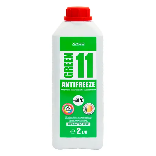 Антифриз Xado Antifreeze Green G11 -40⁰С готовый зеленый 2л(XA 53206_1) - фото 1