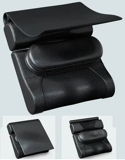 Подушка массажная роликовая Faercon F1-40 для шеи с подогревом и помпой (Черный) - фото 7