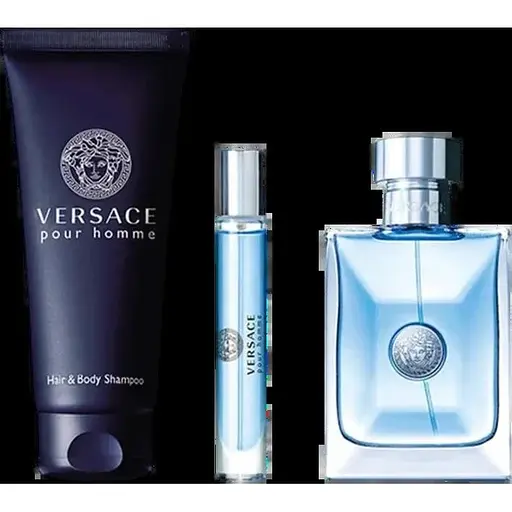 Набор Versace Pour Homme 100 мл туалетная вода150 мл гель для душа 10 мл атюра - фото 1