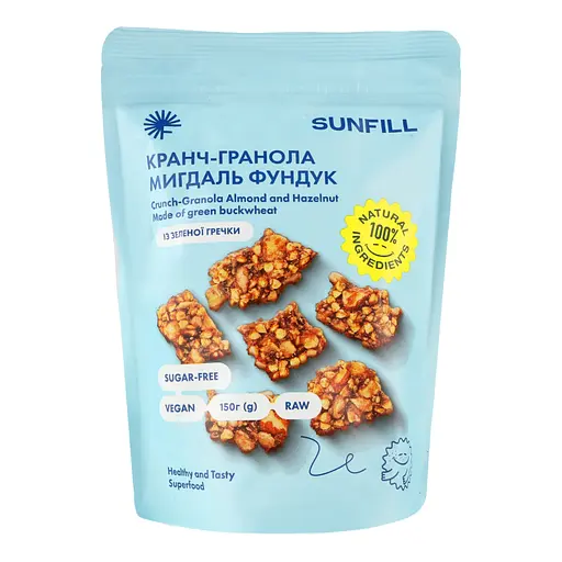 Кранч-гранола SunFill Мигдаль-фундук 150 г