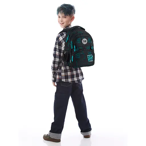 Рюкзак GoPack Education 175M-6 Future Черно-голубой (GO26-175M-6) - фото 17