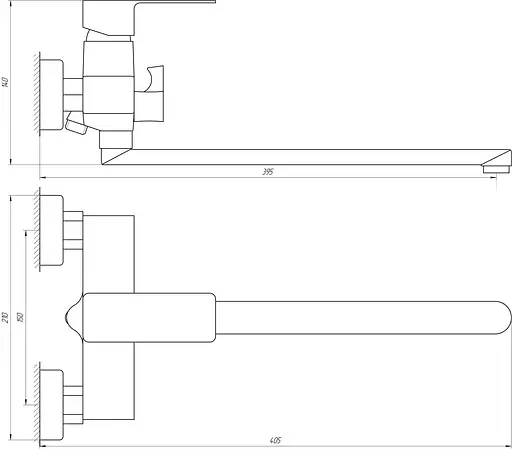 Смеситель для ванны Domino Malibu DMM-208 Хром - фото 5