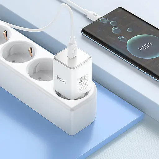 СЗУ Hoco N43 Vista PD30W (1USB-C) Moonlight white - фото 3