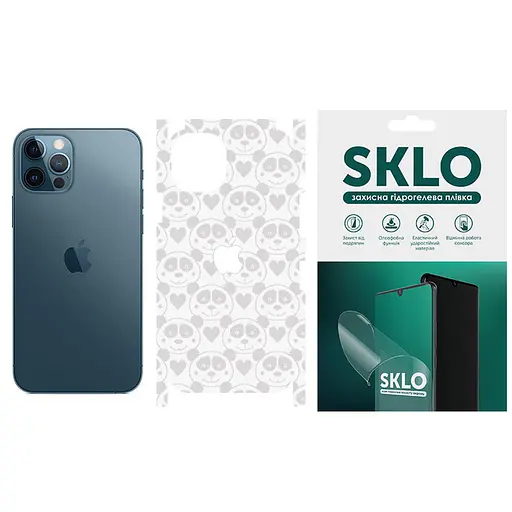 Захисна плівка гідрогелева SKLO Back тил+грани+лого Transp. для Apple iPhone 13 Pro 6.1 Прозорий/Панды