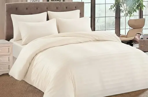 Комплект постельного белья полуторного размера цвет Кремовый - фото 1