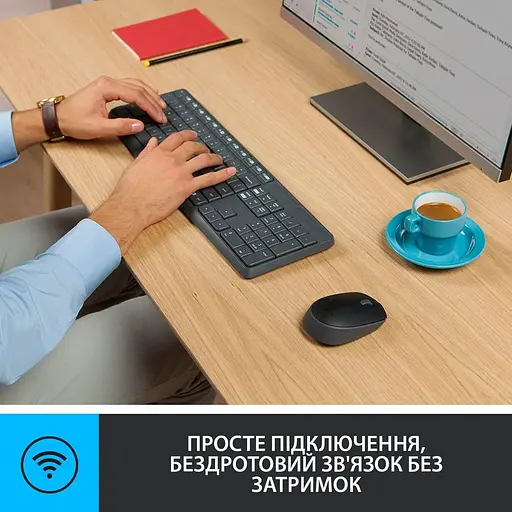Комплект (клавіатура + миша) Logitech MK235 Wireless UA (920-007931) - фото 4