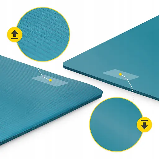 Коврик (мат) спортивный 4FIZJO NBR 180 x 60 x 1 см для йоги и фитнеса Sea Green (P-5905973406697) - фото 7