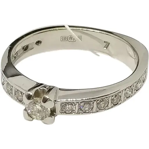 Золотое кольцо Гелиос с бриллиантами. Артикул 117161 16