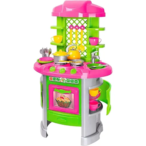 Игровой набор, кухня с игрушечной посудой, разноцветная