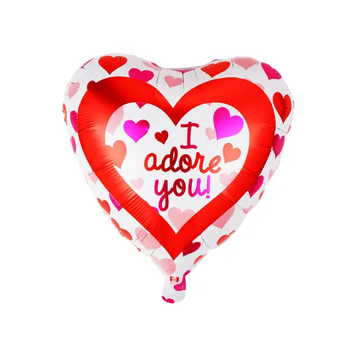 Шар воздушный фольгированный (45 см) Сердце дизайн 1