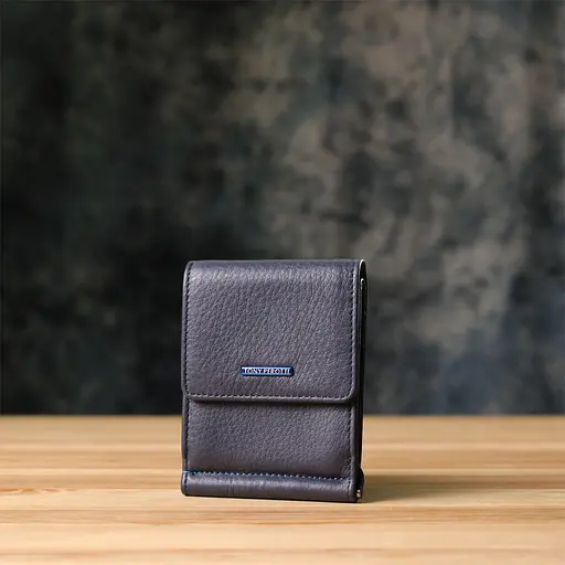 Вертикальный мужской зажим из зернистой натуральной кожи Tony Perotti 8х10.5х1 см acs0032267 - фото 10