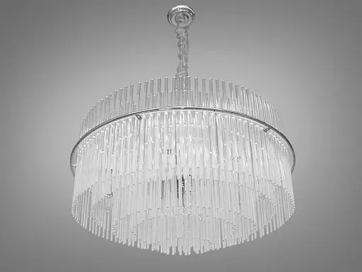 Елегантна, виняткової якості підвісна люстра зі скляними елементами н. - фото 2