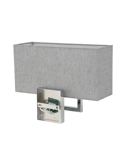 Бра, настінний світильник Nowodvorski 11792 Hotel Mood E27 2x10W IP20 сірий - фото 3