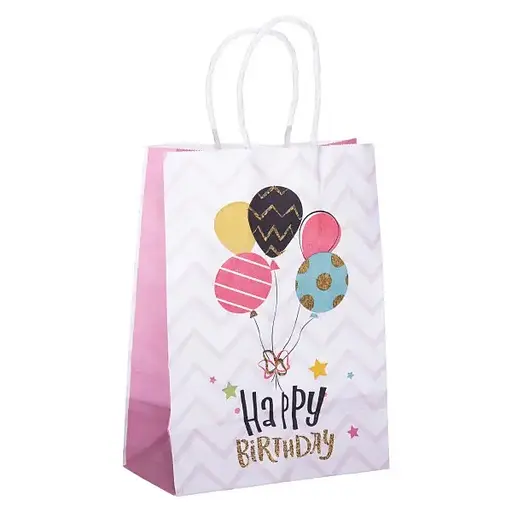 Подарунковий пакет Yiwu HP-10359-23PLINNE Happy Birthday 15х8х21 см 12 шт. - фото 2