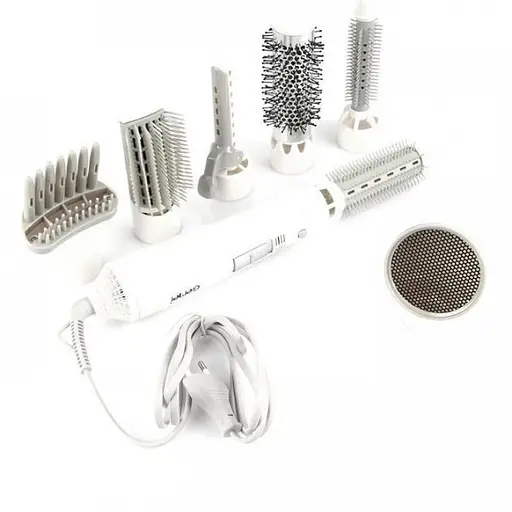 Фен браш стайлер Gm-4832 з насадками щітка для вирівнювання та завивки волосся гребінець - фото 2