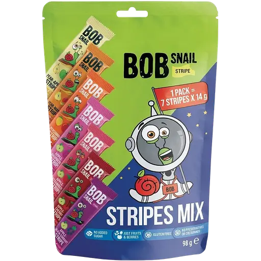 Натуральные конфеты Bob Snail Stripes Mix 196 г (2 шт. х 98 г) - фото 2