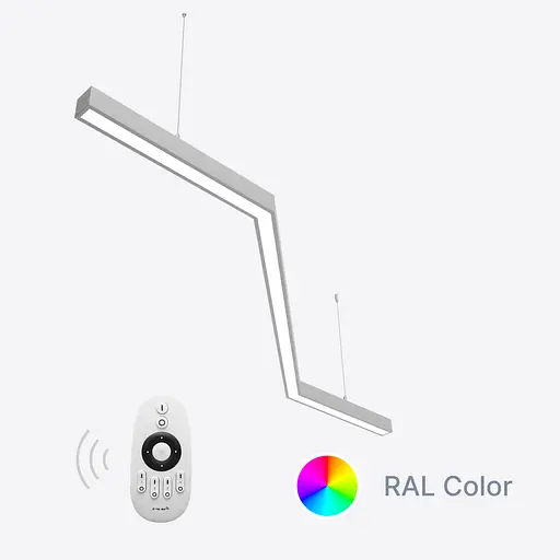 Керований світлодіодний світильник X-LED 80ВТ Зигзаг ral (1450*555*43) LSNZ-80dc - фото 1