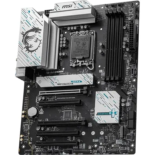 Материнская плата MSI LGA1700, B760 Gaming PLUS WIFI DDR4, B760, 4xDDR4, Int.Video(CPU), 4xSATA3, 2xM.2, 2xPCI-E 4.0 x16, 3xPCI-E 3.0 x16, ALC897, RTL8125BG, WiFi 6E, Bluetooth 5.3, 8xUSB3.2/6xUSB2.0, HDMI/DP, ATX