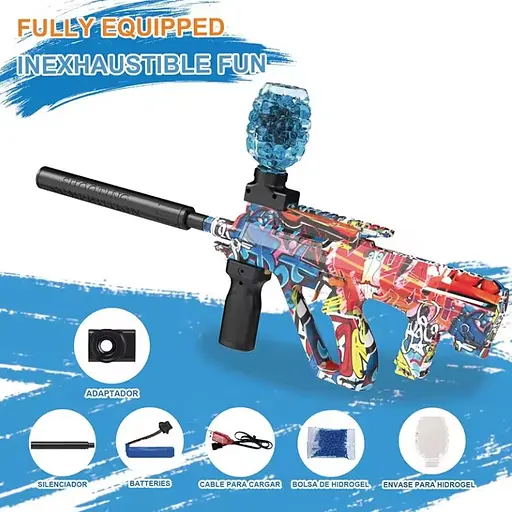 Бластер автоматический OldBro AUG Gel Ball с гель шариками орбиз 10500 шт. eXtream Red - фото 3