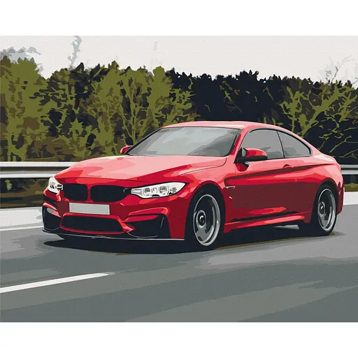 Картина за номерами Спортивна машина Brushme 40x50 см кольорова 000277546